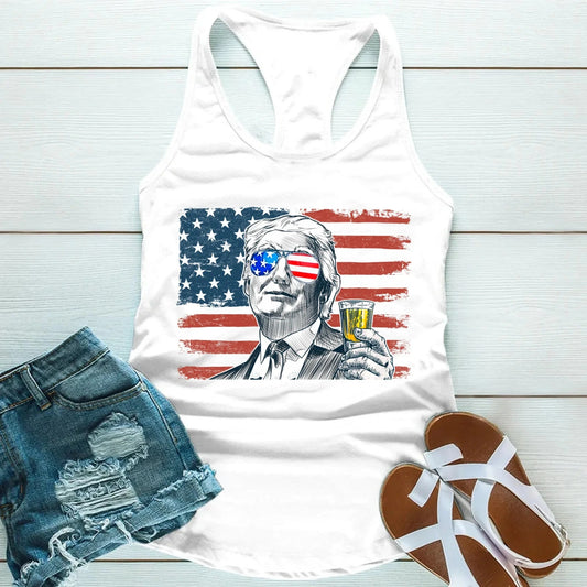 Donald Drunk Unisex Tank Top – Funny 4th of July Party Shirt Adorb.co