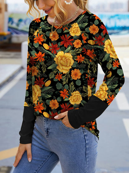 Printed long sleeve tee - stylish comfort