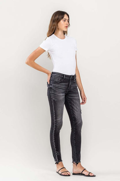 Lovervet Raw Hem Cropped Skinny Jeans.