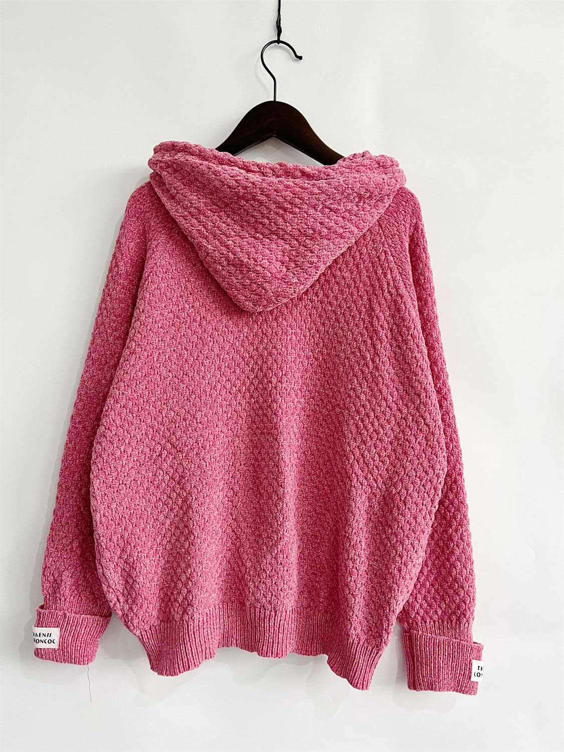 Drawstring Long Sleeve  Hooded Sweater.