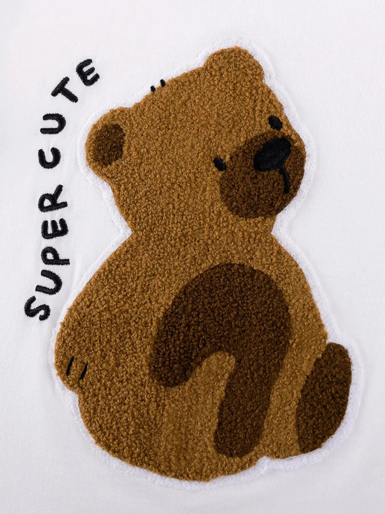 Children's Bear Graphic Tee & Diamond Pattern Shorts Set Simply Love