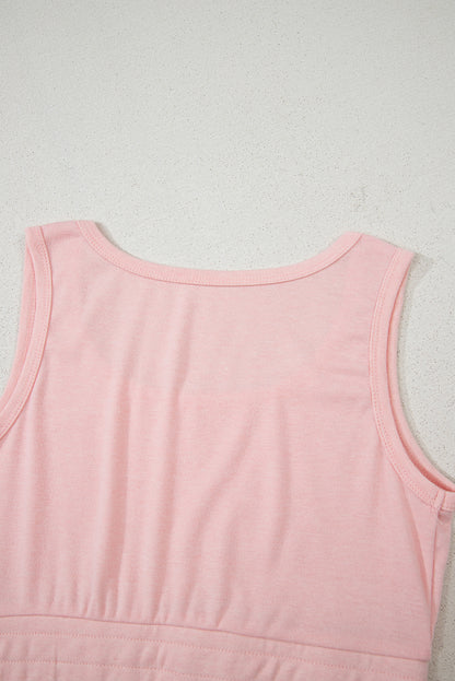 Light Pink 3 Pcs Crop Tank Top Shorts with Cardigan Set