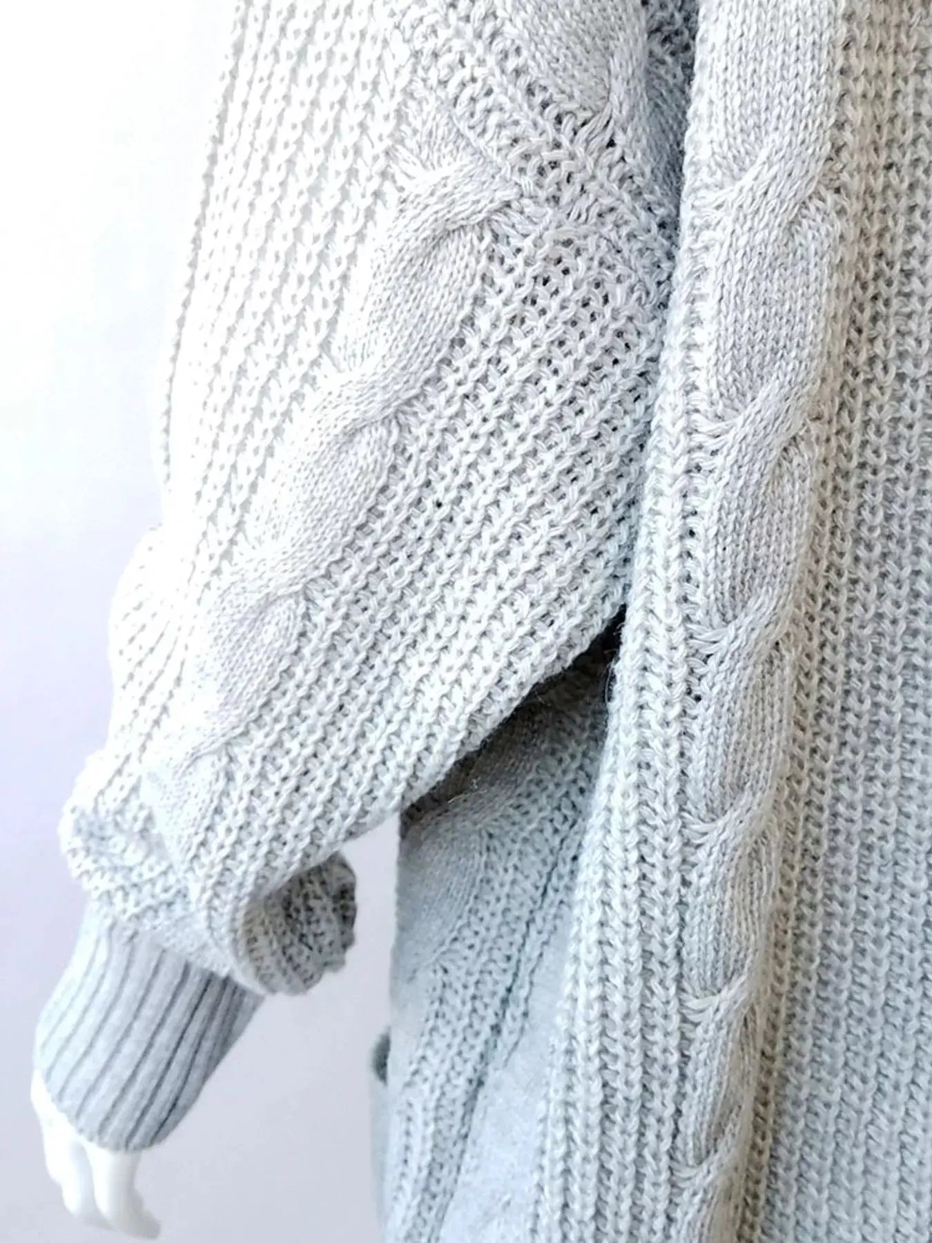 Full Size Chunky Knit Open Front Cardigan Plus Size Simply Love