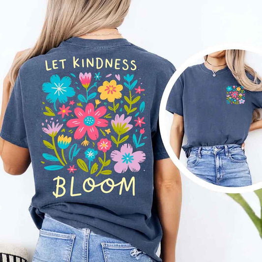 Adorb Custom Tees Kindness Matters T-Shirt in an alternative Comfort Colors shade, emphasizing its versatile styling and soft