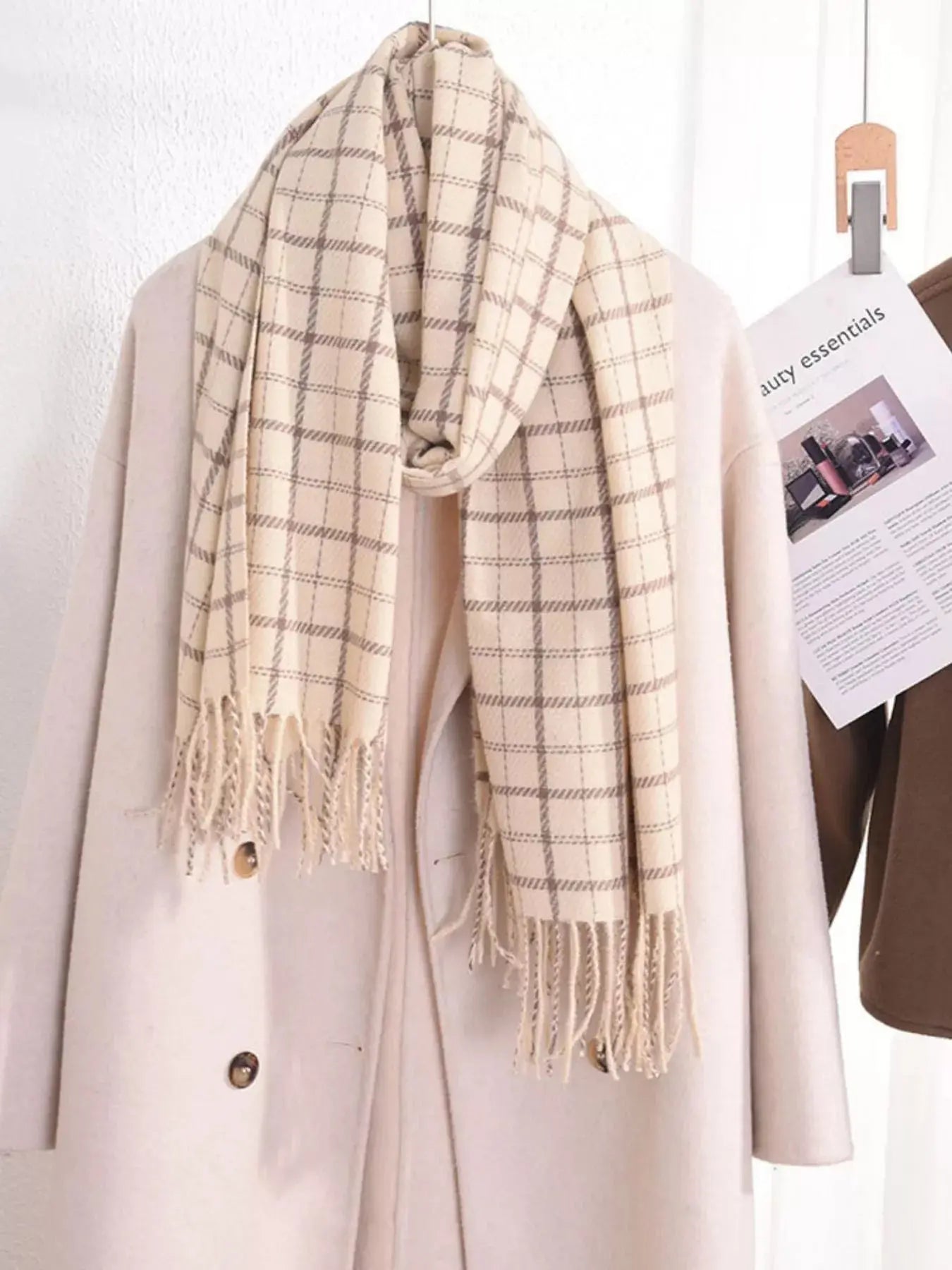 Classic Plaid Fringe Scarf Simply Love