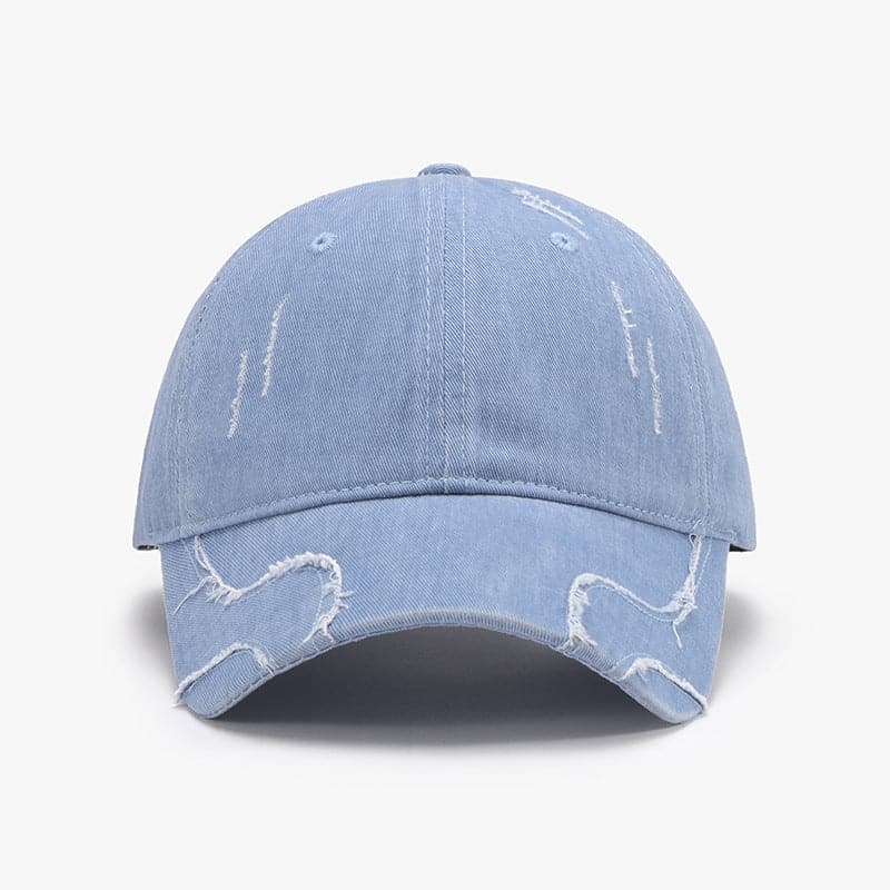 Raw Hem Adjustable Cap.