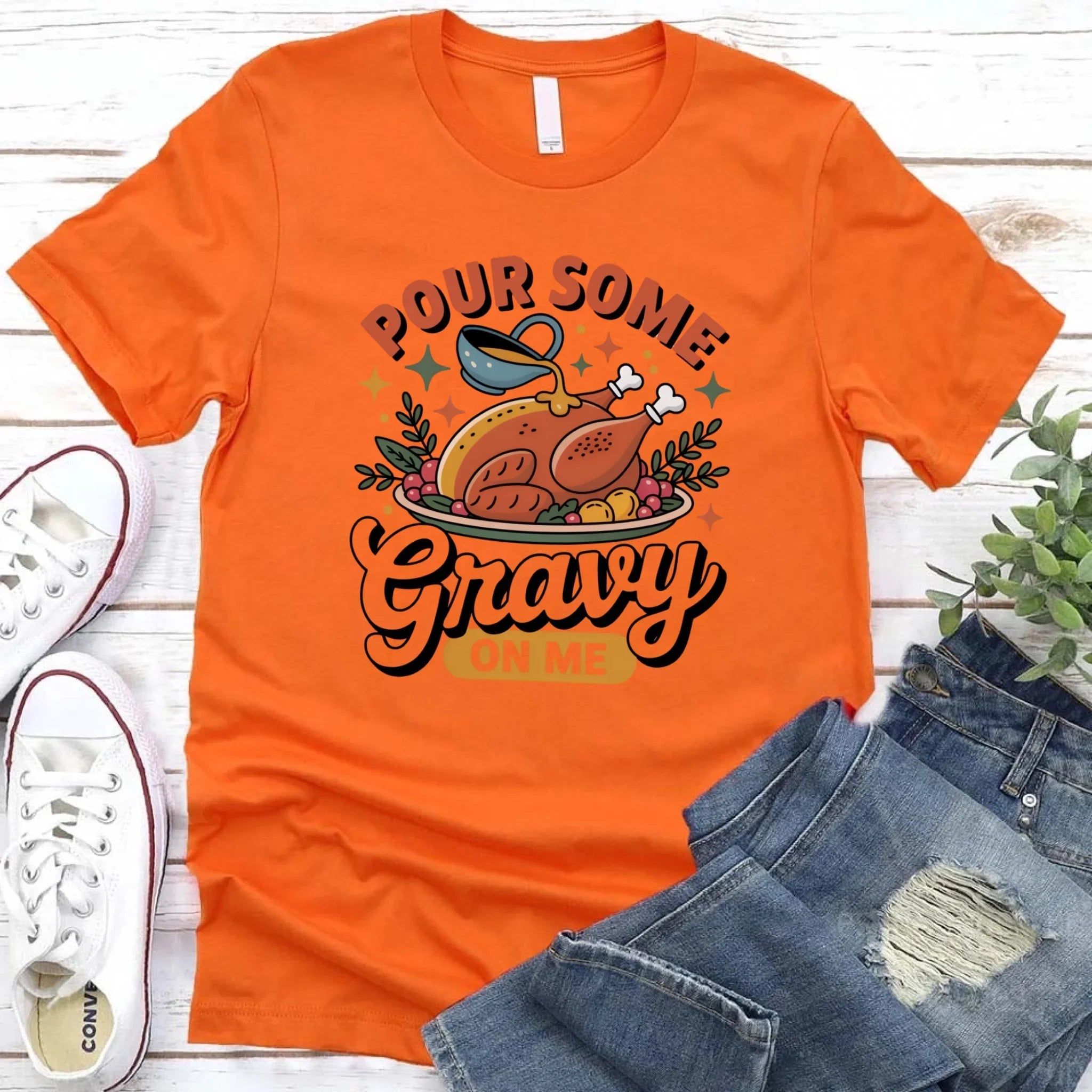Funny Thanksgiving Couples Shirts – Baste & Gravy Matching Tees Adorb Custom Tees