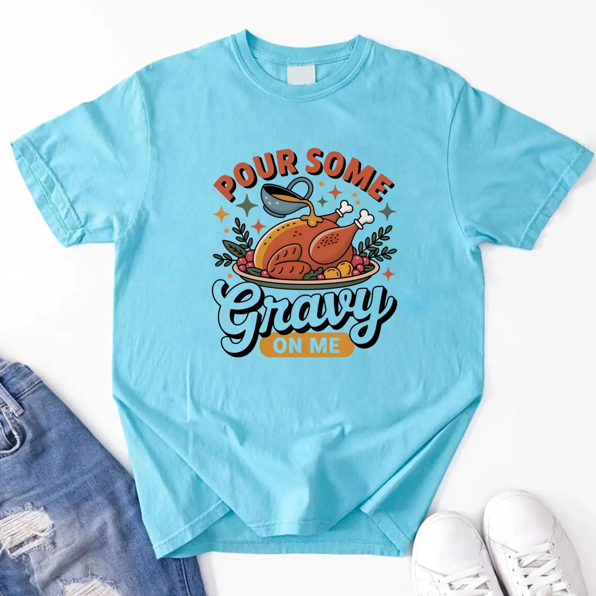 Funny Thanksgiving Couples Shirts – Baste & Gravy Matching Tees Adorb Custom Tees