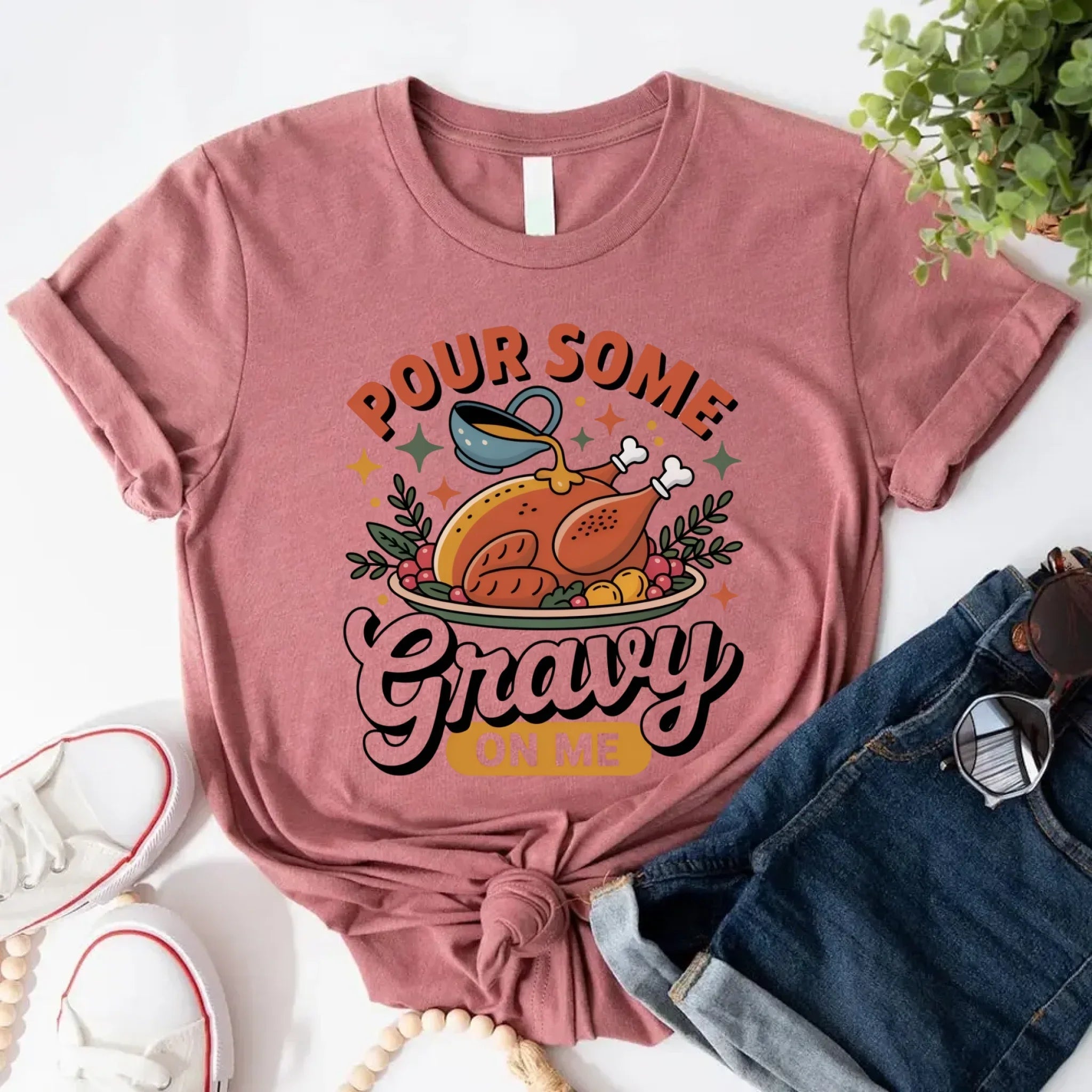 Funny Thanksgiving Couples Shirts – Baste & Gravy Matching Tees Adorb Custom Tees