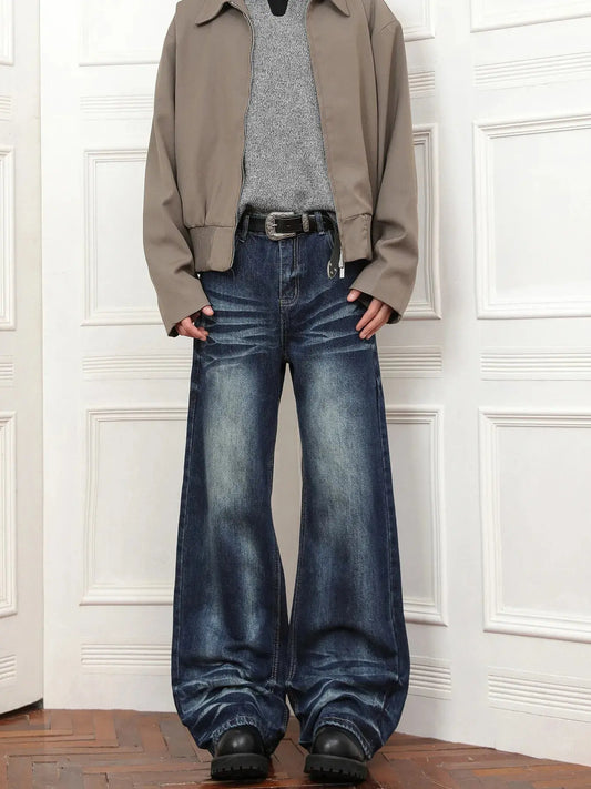 Men's Full Size Wash Loose Fit Jeans Plus Size Simply Love