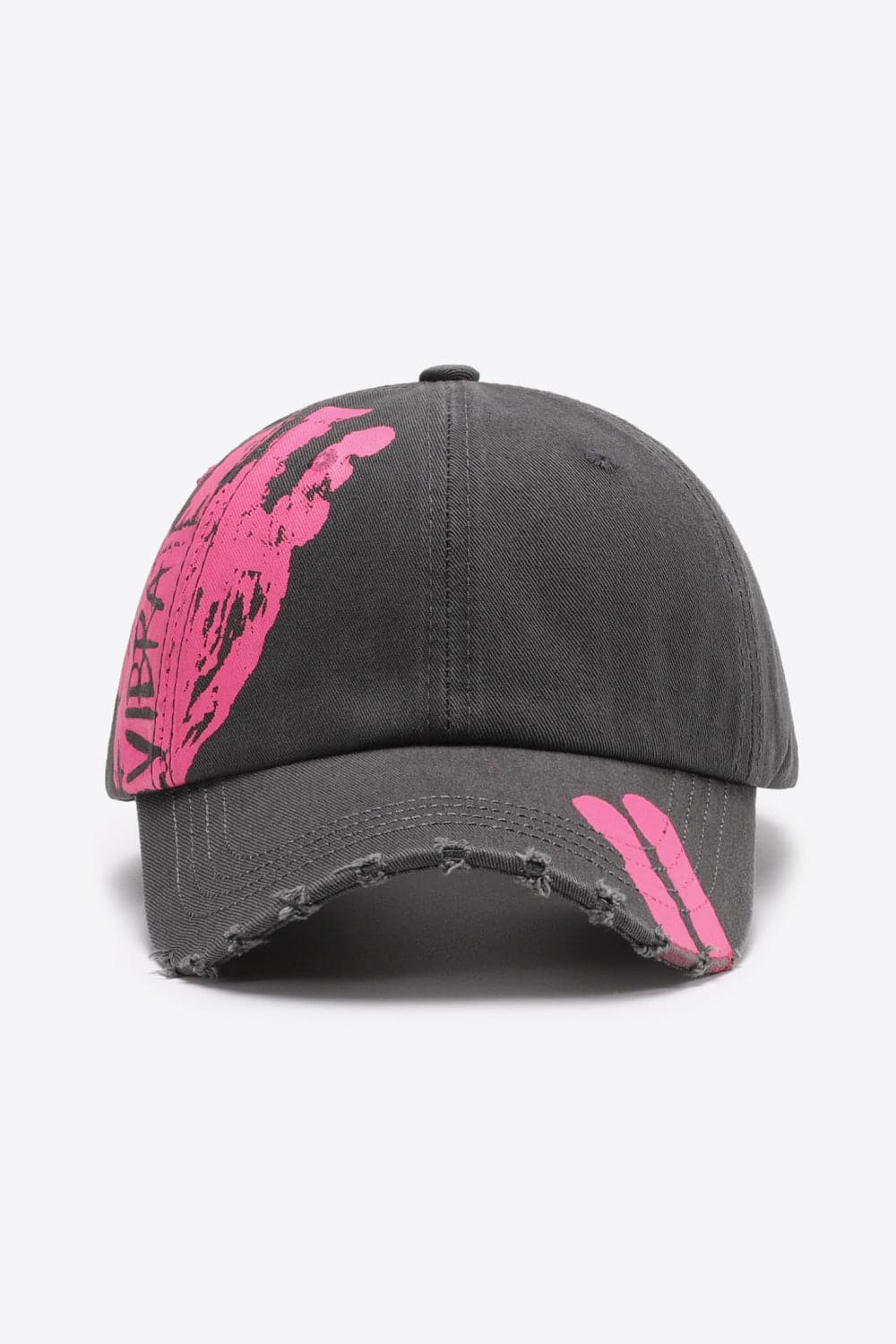 VIBRA Graphic Distressed Adjustable Baseball Cap.