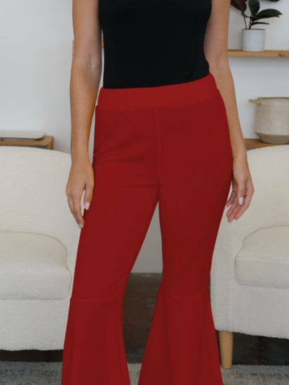 Chic high-low bootcut trousers