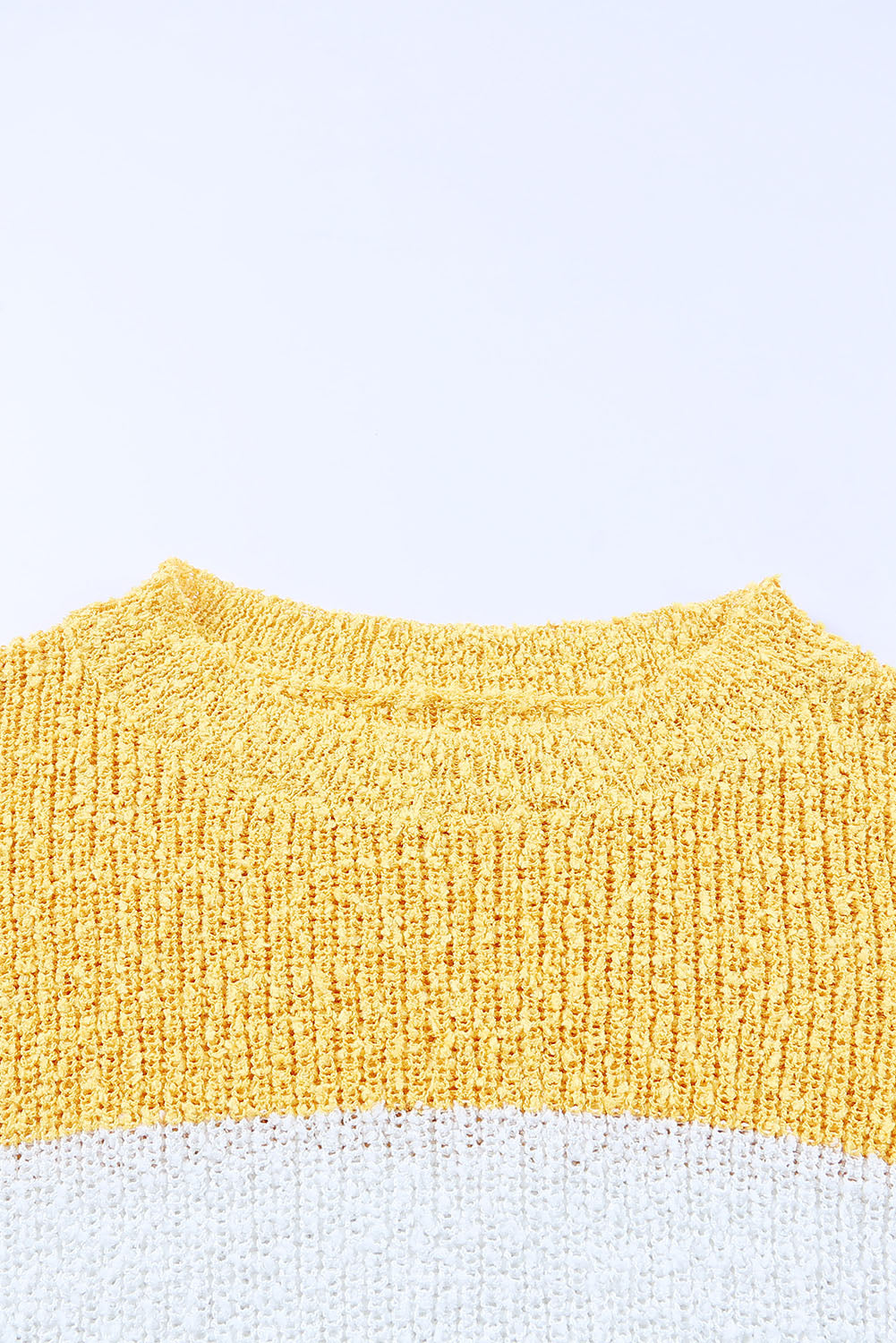 Yellow Plus Size Bubble Sleeve Sweater