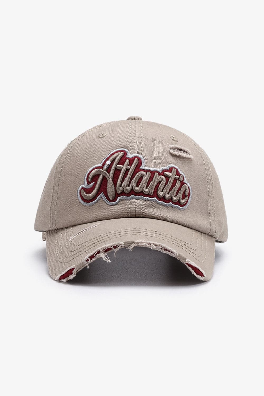 ATLANTIC Graphic Distressed Baseball Cap.