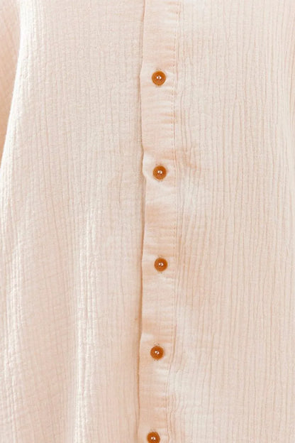 Button Down Short Sleeve Midi Shirt Dress