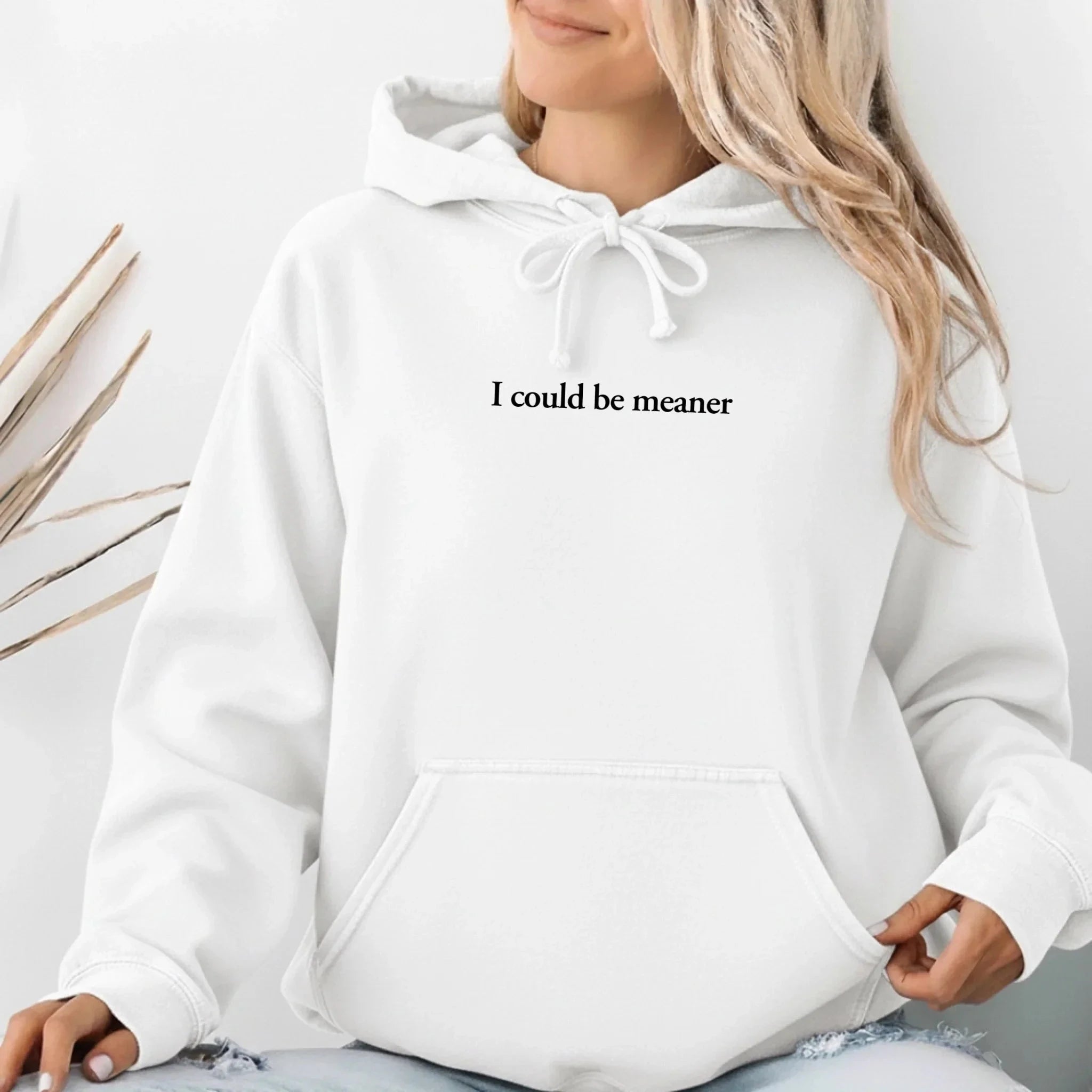 I Could Be Meaner Comfort Colors Hoodie Adorb Custom Tees
