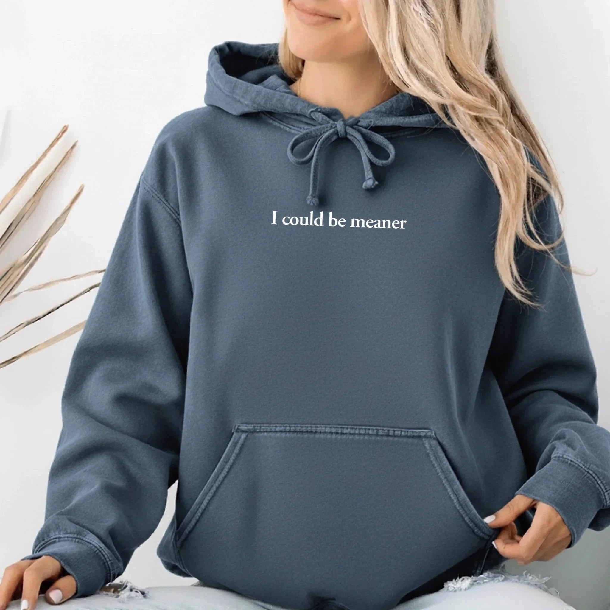 I Could Be Meaner Comfort Colors Hoodie Adorb Custom Tees