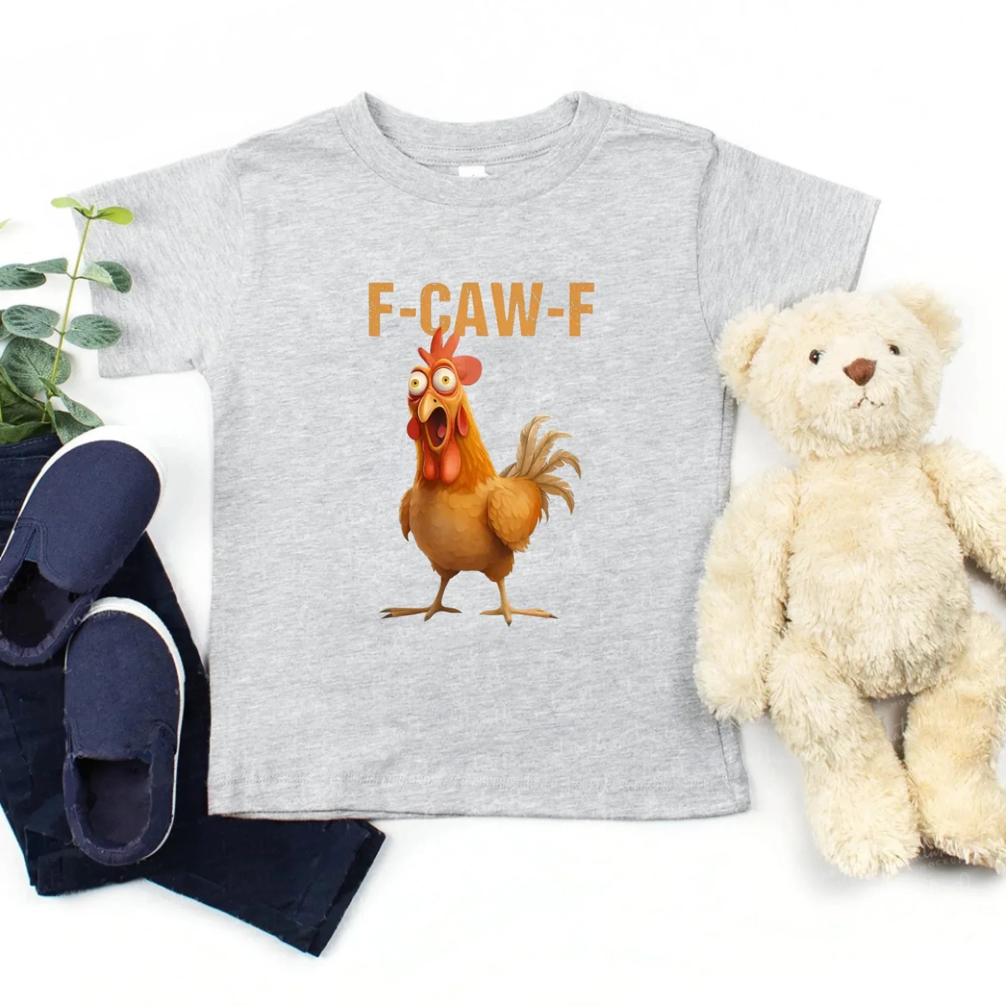 Funny F-Caw-F Rooster Kids T-Shirt Adorb Custom Tees