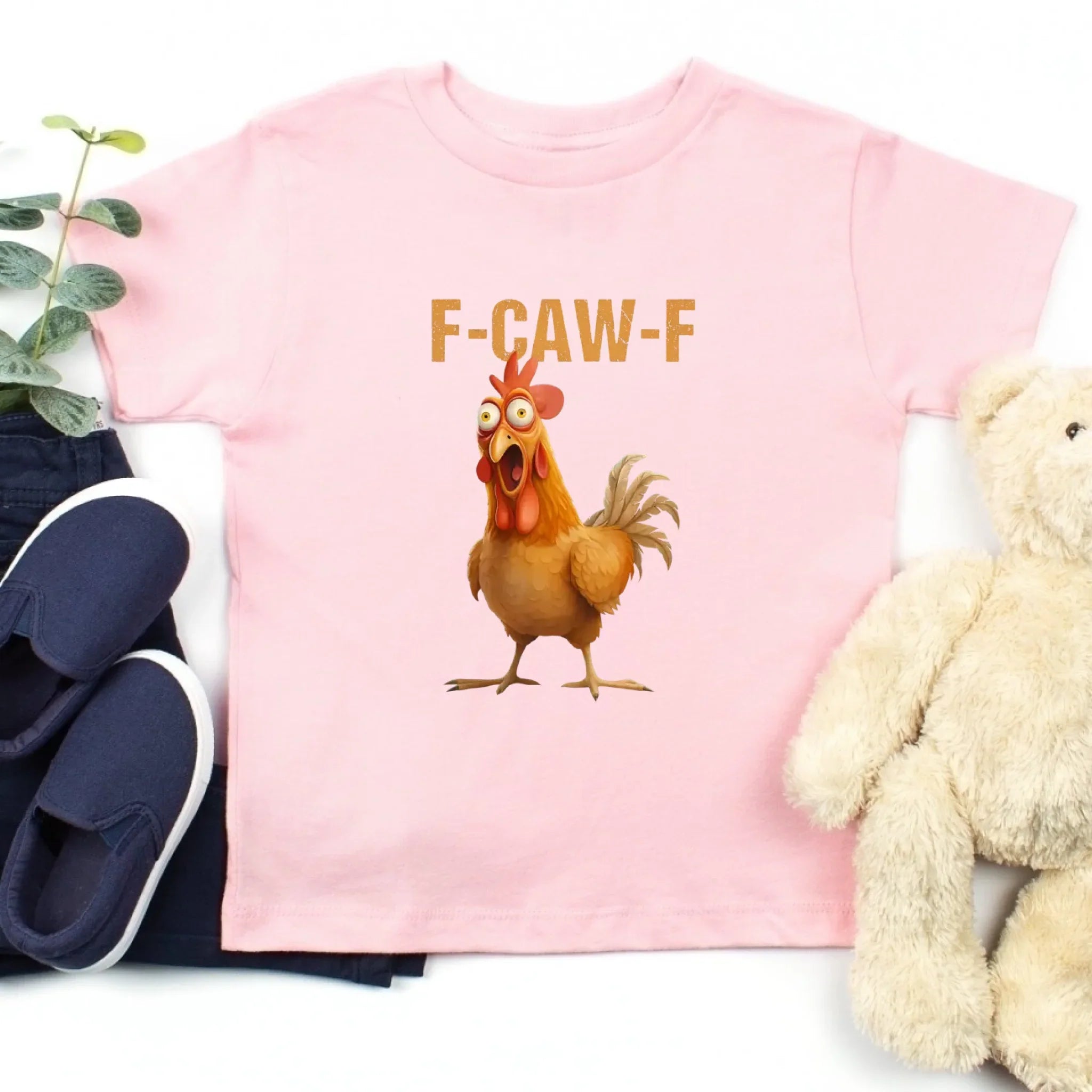 Funny F-Caw-F Rooster Kids T-Shirt Adorb Custom Tees