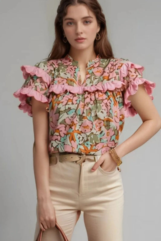 Simply Love: Floral Tiered Blouse Simply Love