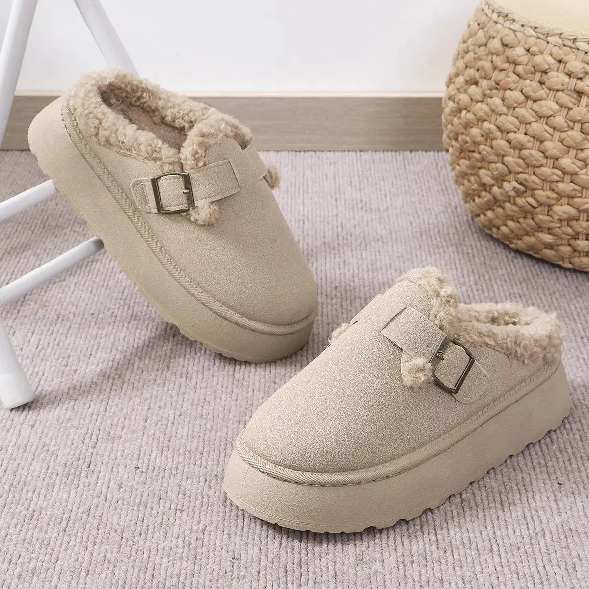 Round Toe Platform Slippers Simply Love