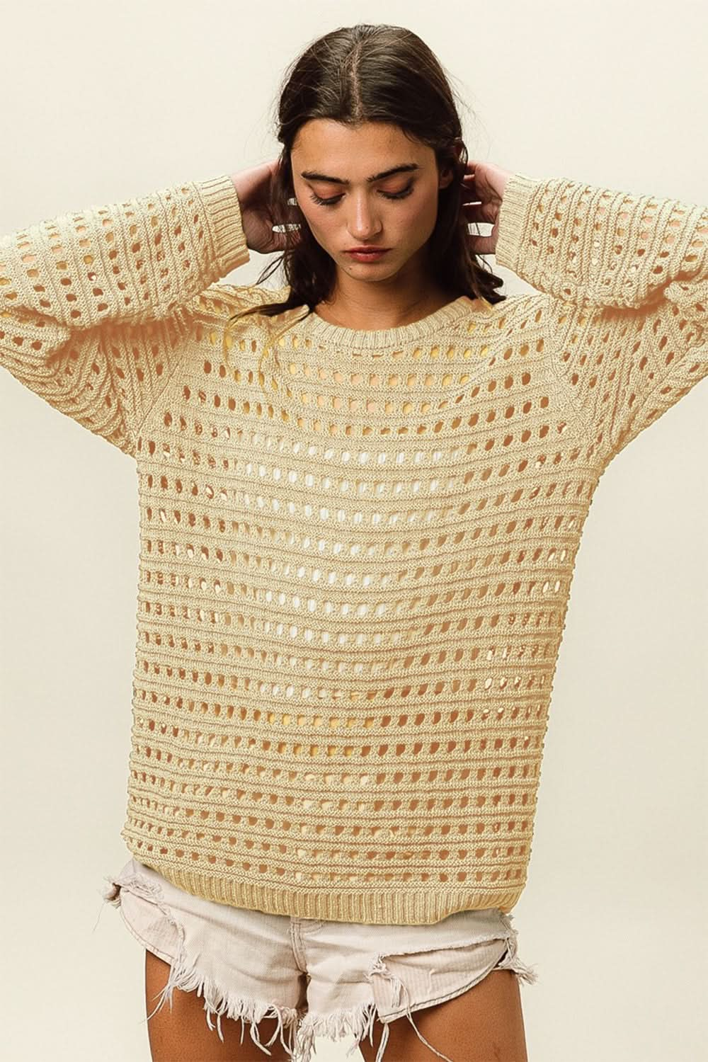 BiBi openwork knit cover up