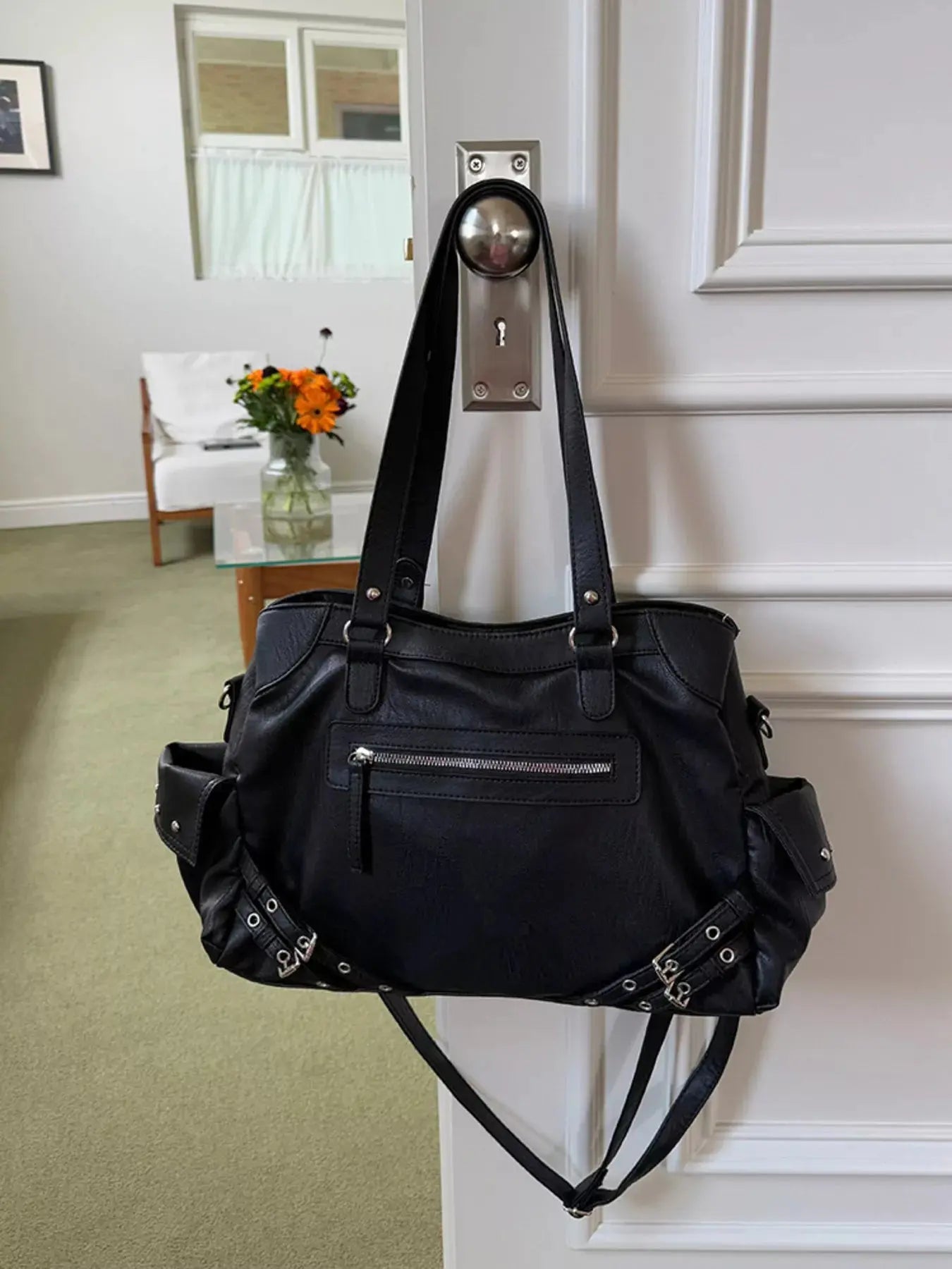 Rivet Decor Crossbody Bag Simply Love