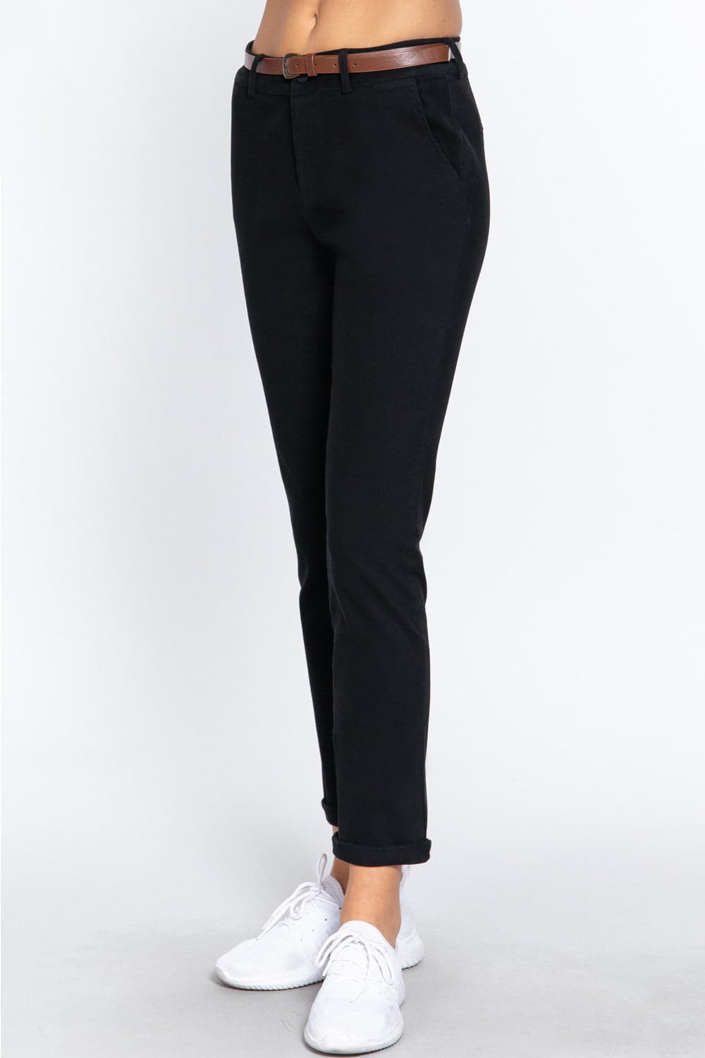 Cotton-Span Twill Straight-Leg Pants for Effortless Style and Comfort