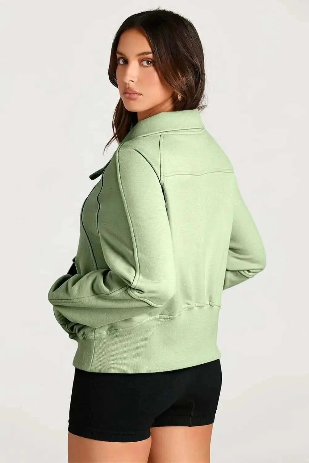 Half Zip Long Sleeve Sweatshirt - Love Salve 