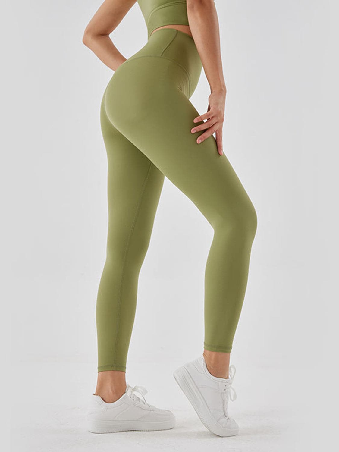 Wide Waistband Sports Leggings.