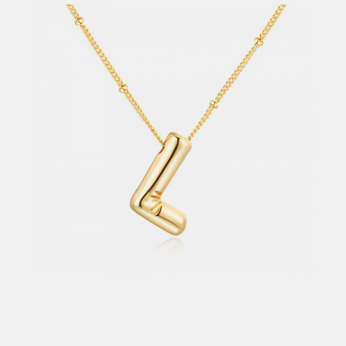 Golden Glow Bubble Initial Necklace – Make Your Statement Shine! Coco’s Tee Boutique