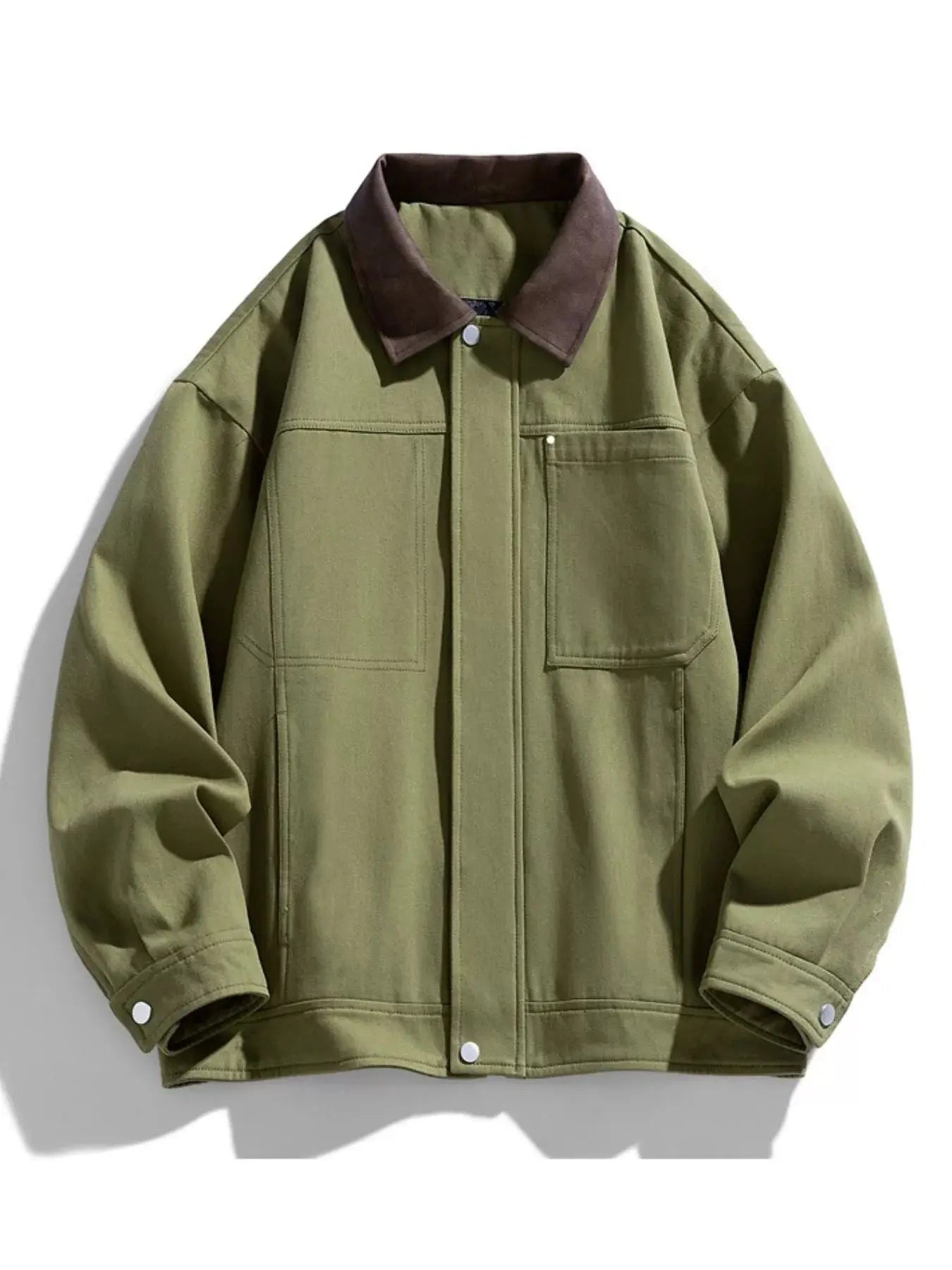 Men's Plus Size Snap Down Long Sleeve Jacket Simply Love
