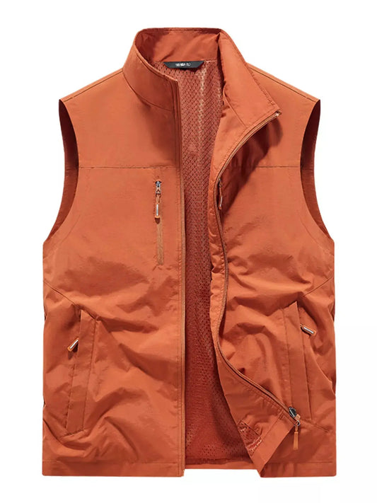 Men's Plus Size Lightweight Outdoor Zip Up Vest Simply Love