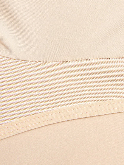 Full Size Zip Up Lace Detail Long Sleeve Shapewear.