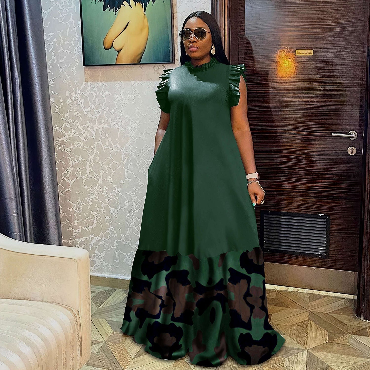 American Large Print Maxi Dress - Product image 11 by Divine Design4U