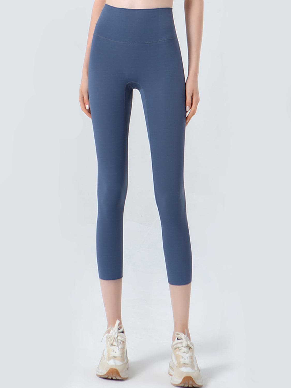 Wide Waistband Cropped Sports Leggings.