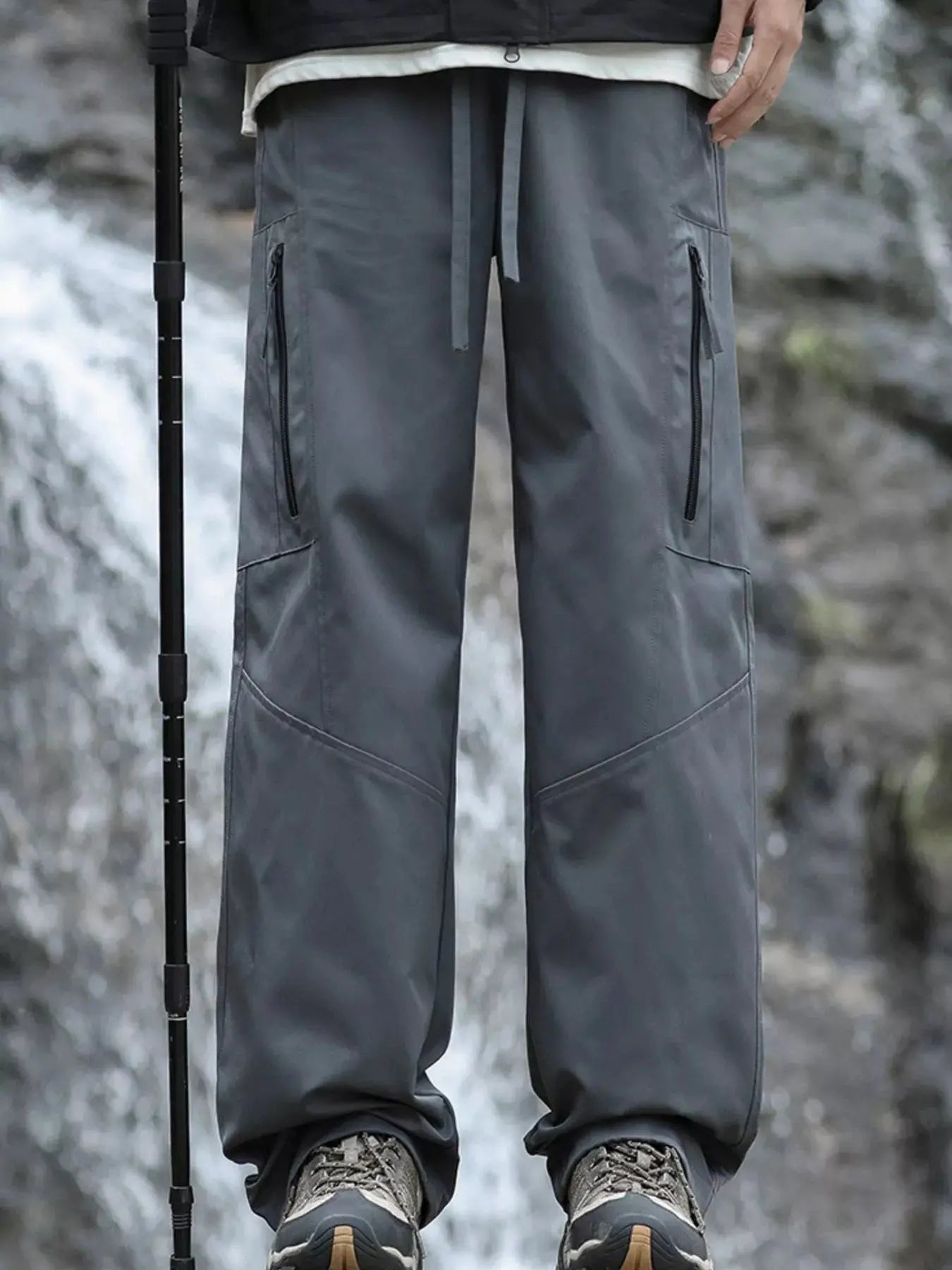 Men's Plus Size Relaxed Fit Cargo Pants with Zipper Pockets Simply Love