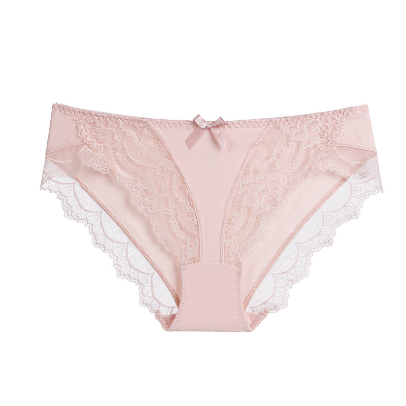 Luxe floral lace breathable briefs for women