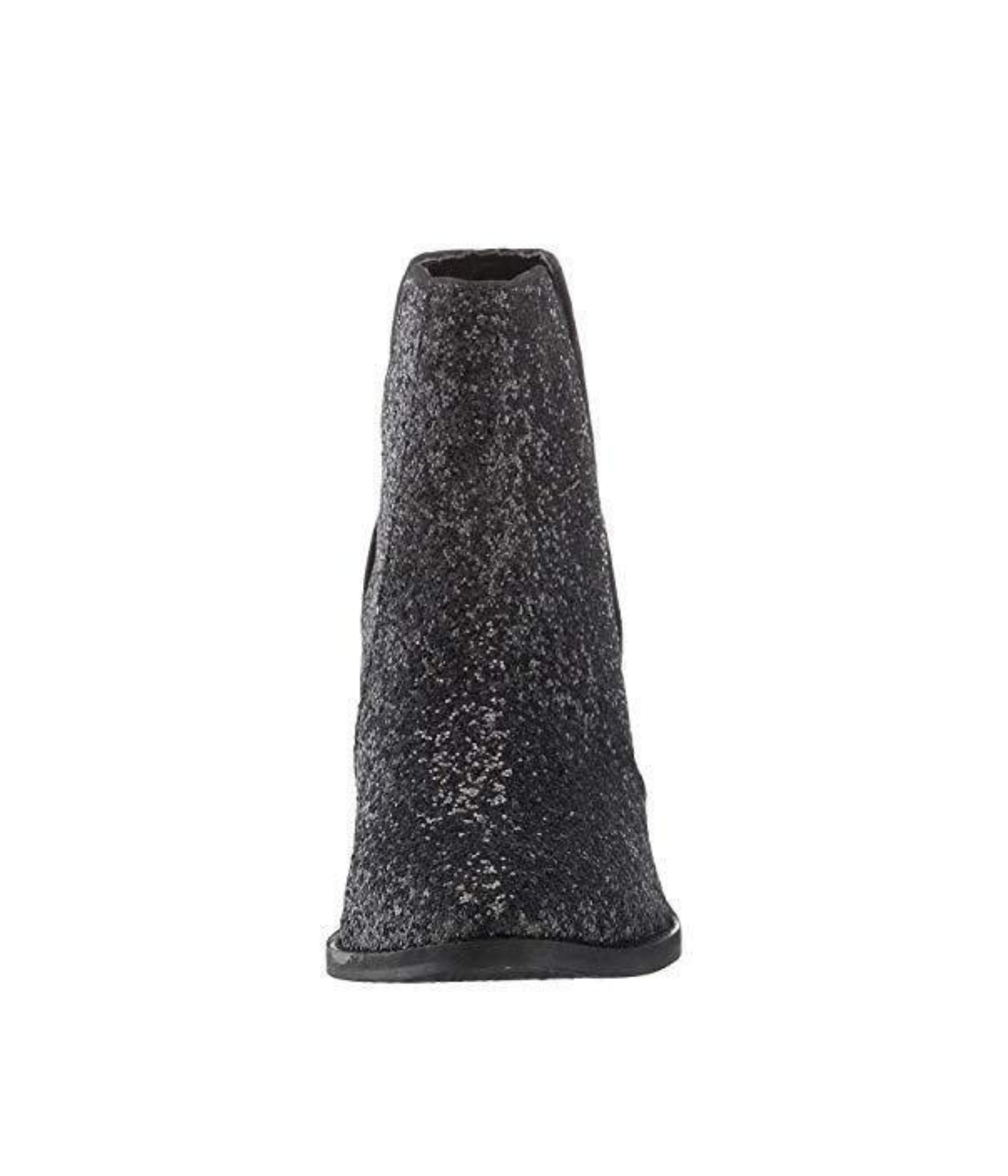Fiera Glitter Booties Black Sequin Shine 3 Inch Heel Naughty Monkey