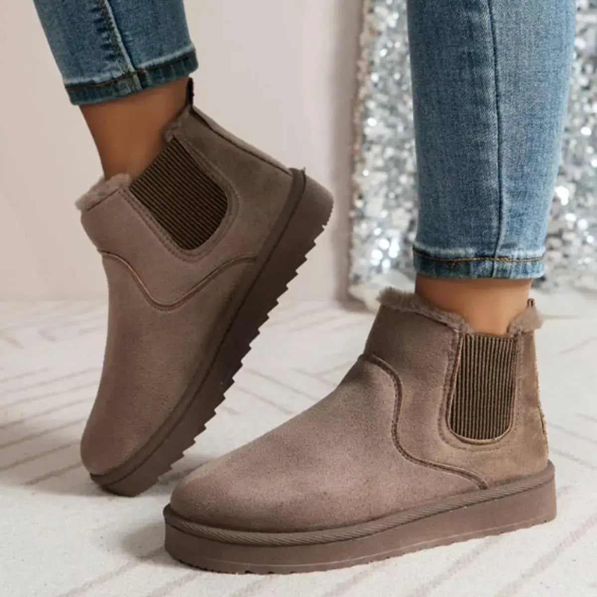Round Toe Platform Boots Simply Love