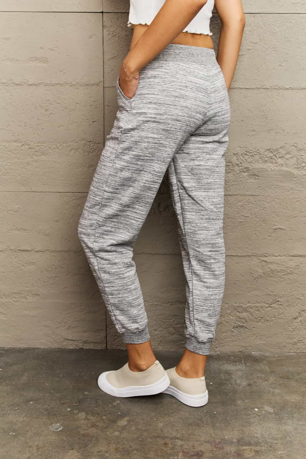 Ninexis Full Size Tie Waist Long Sweatpants.