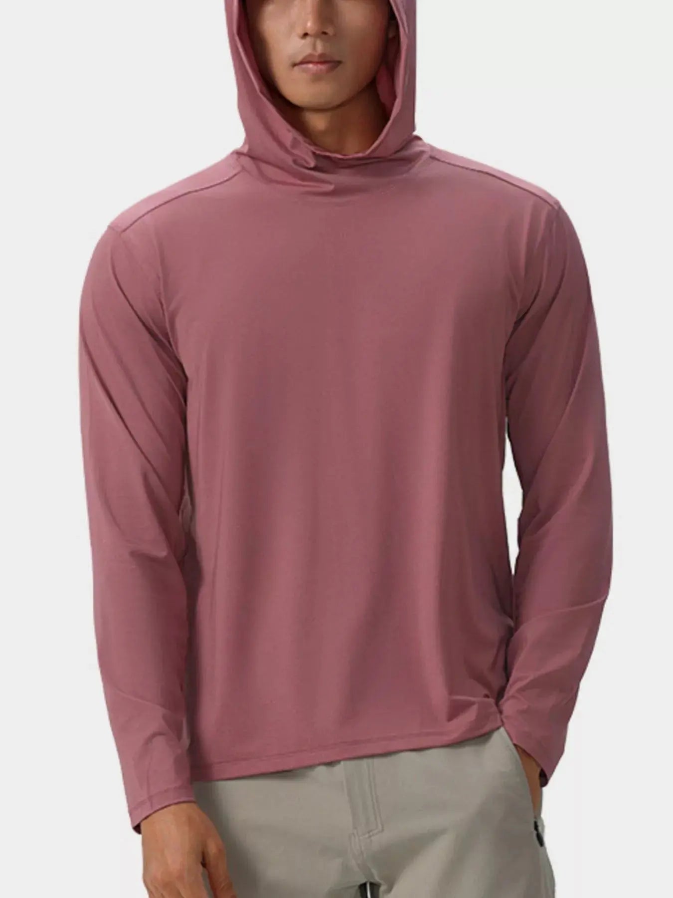 Men's Solid Color Long Sleeve Hoodie Simply Love