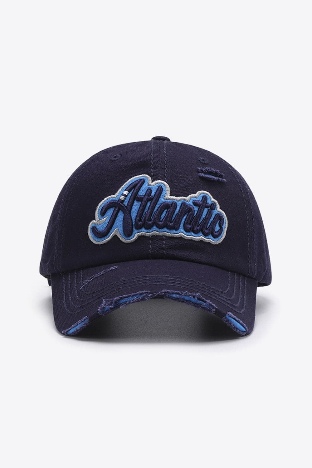 ATLANTIC Graphic Distressed Baseball Cap.