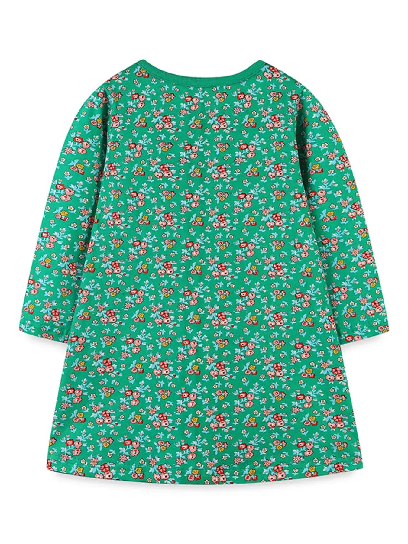 Children's Floral Print Bird Long Sleeve Dress Simply Love