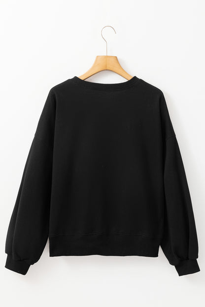 Black game day varsity sweatshirt