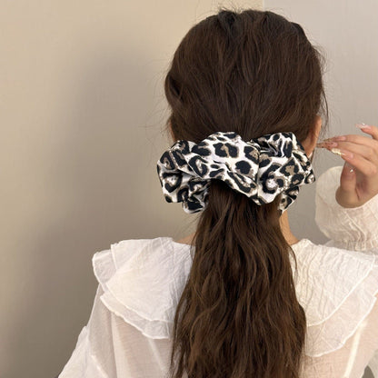 Wild print polyester hair scrunchy