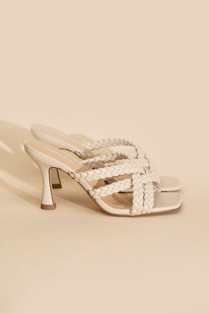 KELLAN-S Double Cross Braided Heels.