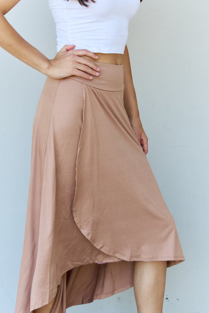 Ninexis First Choice High Waisted Flare Maxi Skirt in Camel.