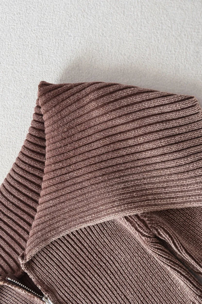 Double Take: Ribbed Zip Cardigan