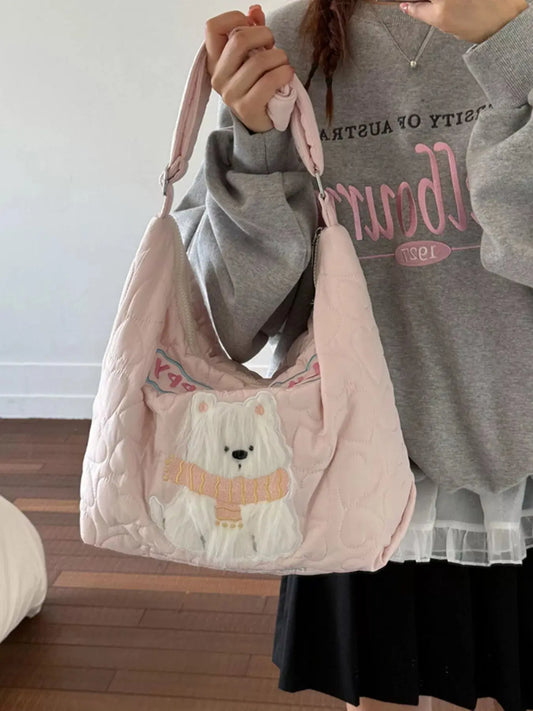 Cute Bear Applique Crossbody Bag Simply Love